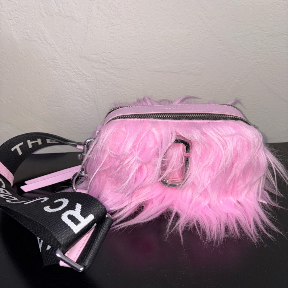 Pink MARC JACOBS Faux Fur Crossbody Bag